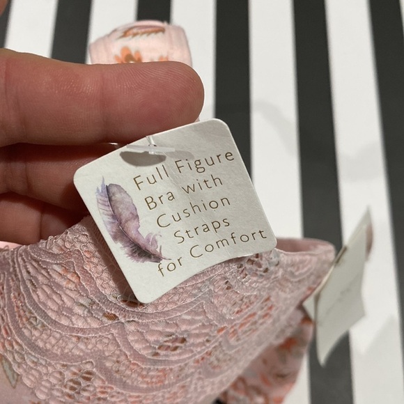 Jessica Simpson bra 42D New Floral lace pink padded throughout NEW‎ - Picture 3 of 5